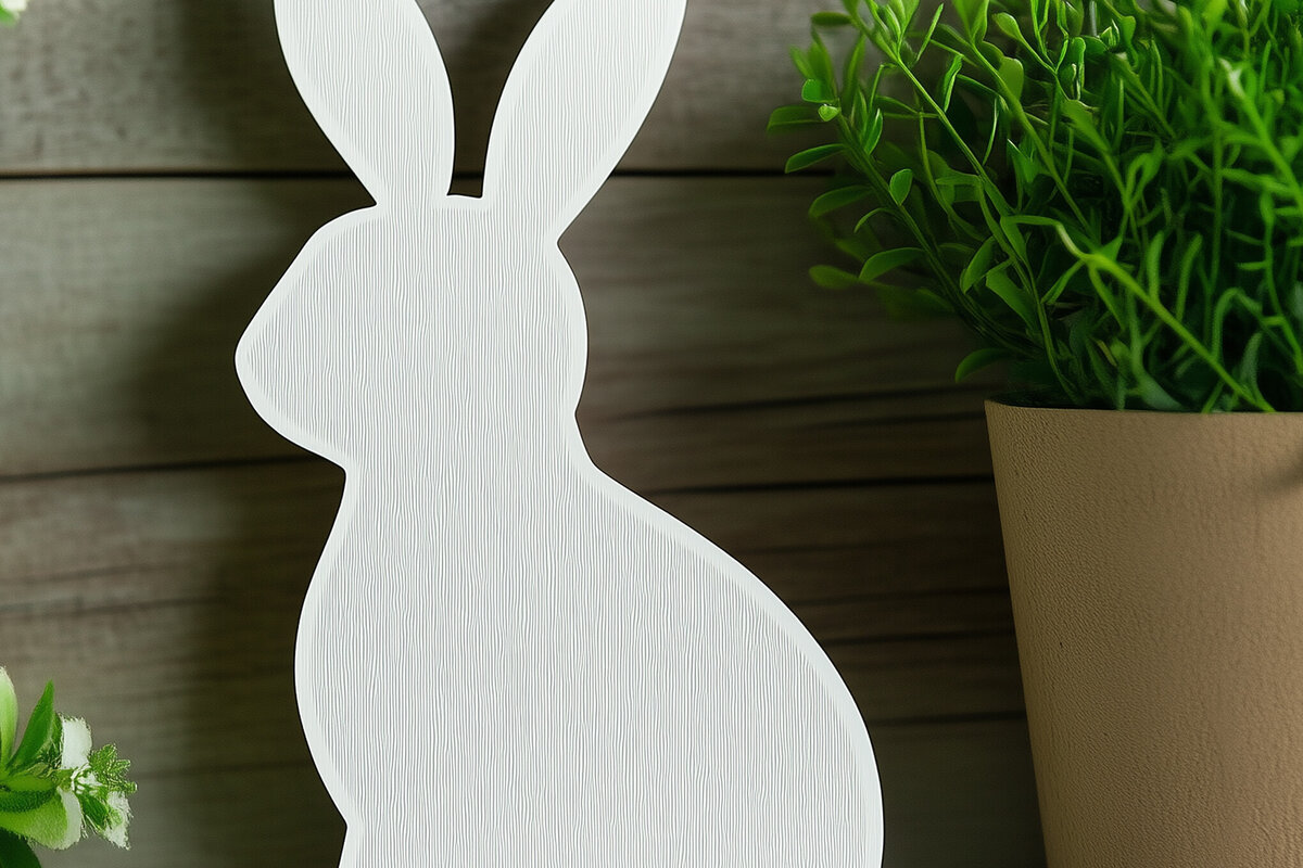 Intra απο ξύλο plywood 3mm-4mm πάχος – Paper Cut Easter Bunny Δίασταση  20x20 cm INTRAFABR-114717418