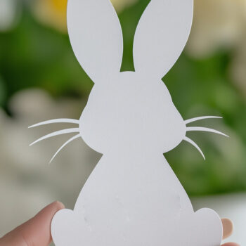 Intra απο ξύλο plywood 3mm-4mm πάχος – Paper Cut Easter Bunny Δίασταση  20x20 cm INTRAFABR-114726859 - Image 1
