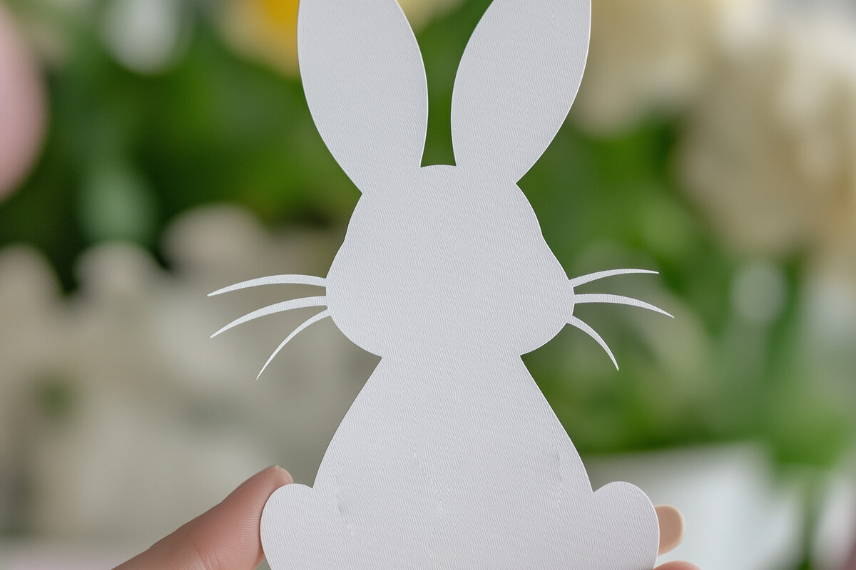 Intra απο ξύλο plywood 3mm-4mm πάχος – Paper Cut Easter Bunny Δίασταση  20x20 cm INTRAFABR-114726859