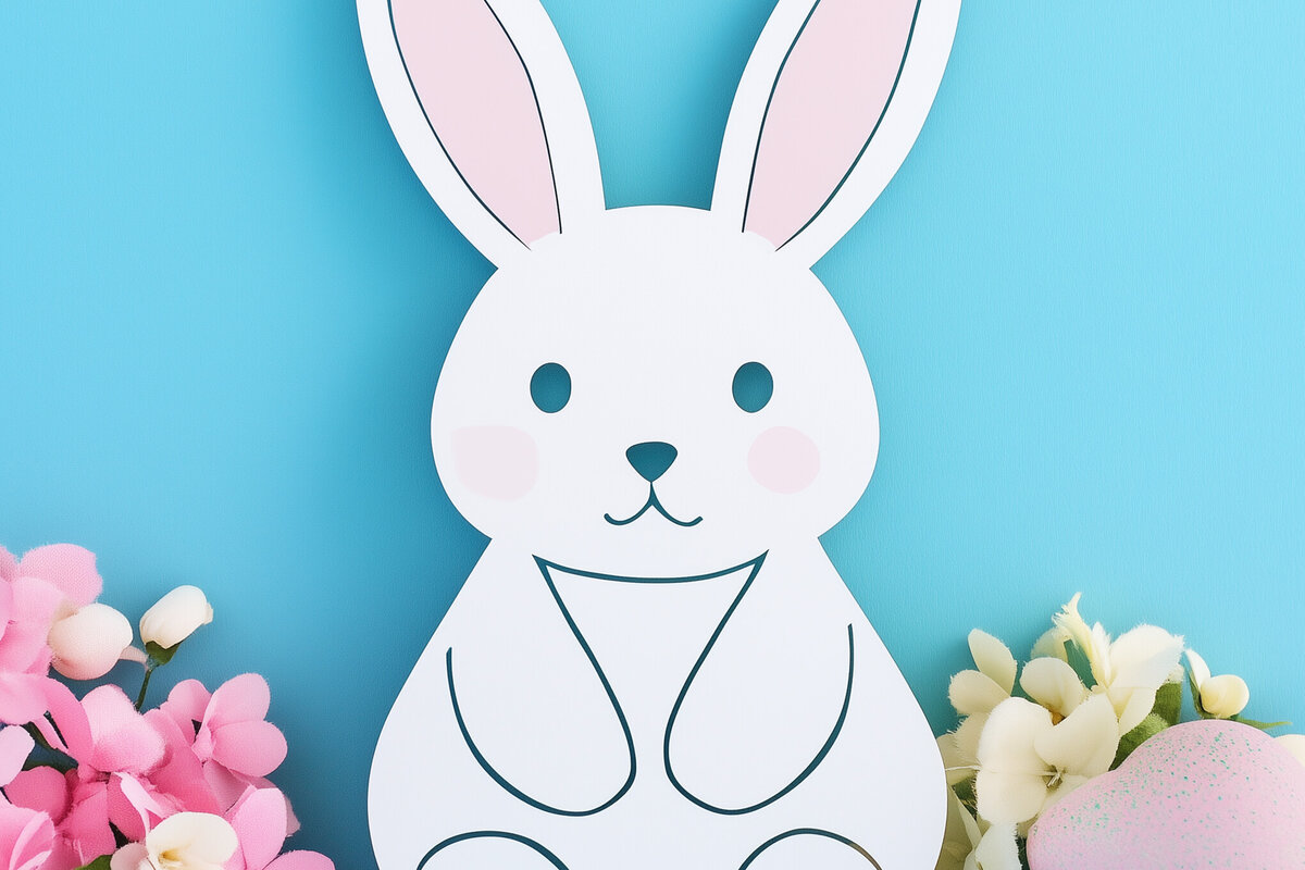 Intra απο ξύλο plywood 3mm-4mm πάχος – Paper Cut Easter Bunny Δίασταση  20x20 cm INTRAFABR-114727254