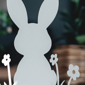 Intra απο ξύλο plywood 3mm-4mm πάχος – Paper Cut Easter Bunny Δίασταση  20x20 cm INTRAFABR-116253709