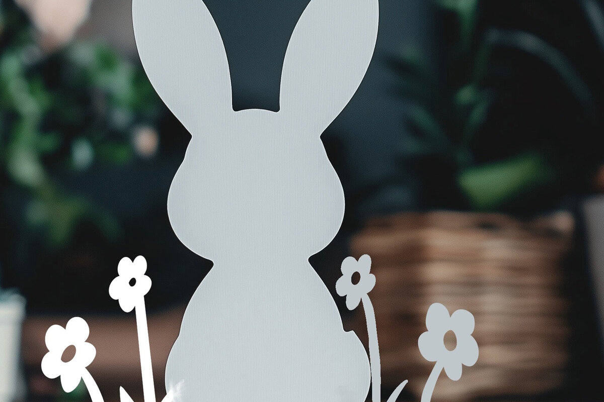 Intra απο ξύλο plywood 3mm-4mm πάχος – Paper Cut Easter Bunny Δίασταση  20x20 cm INTRAFABR-116253709