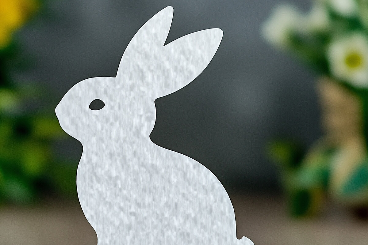 Intra απο ξύλο plywood 3mm-4mm πάχος – Paper Cut Easter Bunny Δίασταση  20x20 cm INTRAFABR-114717309