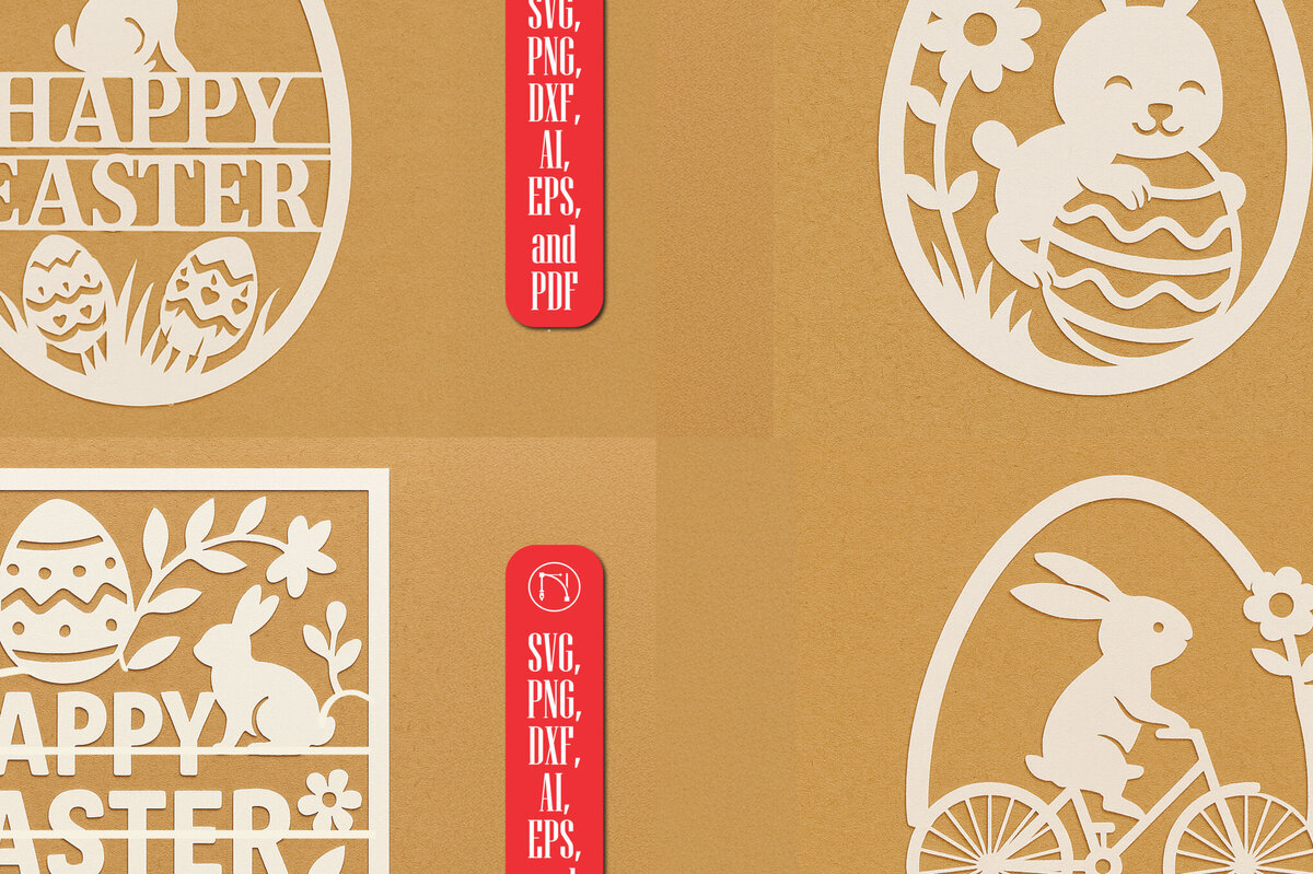 Intra απο ξύλο plywood 3mm-4mm πάχος – Paper Cut Πασχαλινή Ημέρα Bundle Δίασταση  20x20 cm INTRAFABR-119841442