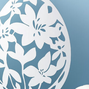 Intra απο ξύλο plywood 3mm-4mm πάχος – Κόψιμο από χαρτί Πασχαλινό αυγό Δίασταση  20x20 cm INTRAFABR-114654895