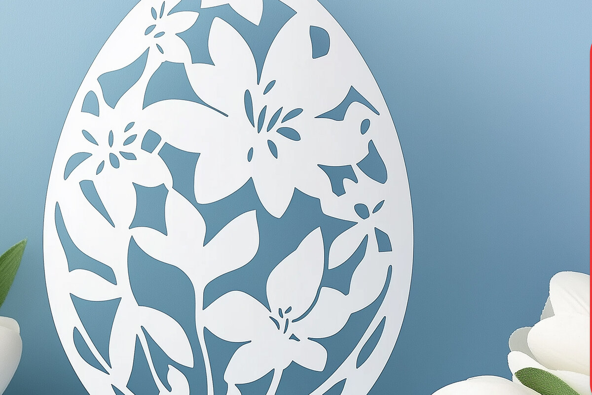 Intra απο ξύλο plywood 3mm-4mm πάχος – Κόψιμο από χαρτί Πασχαλινό αυγό Δίασταση  20x20 cm INTRAFABR-114654895