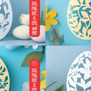 Intra απο ξύλο plywood 3mm-4mm πάχος – Πασχαλινό αυγό Paper Cut Δίασταση  20x20 cm INTRAFABR-114655478