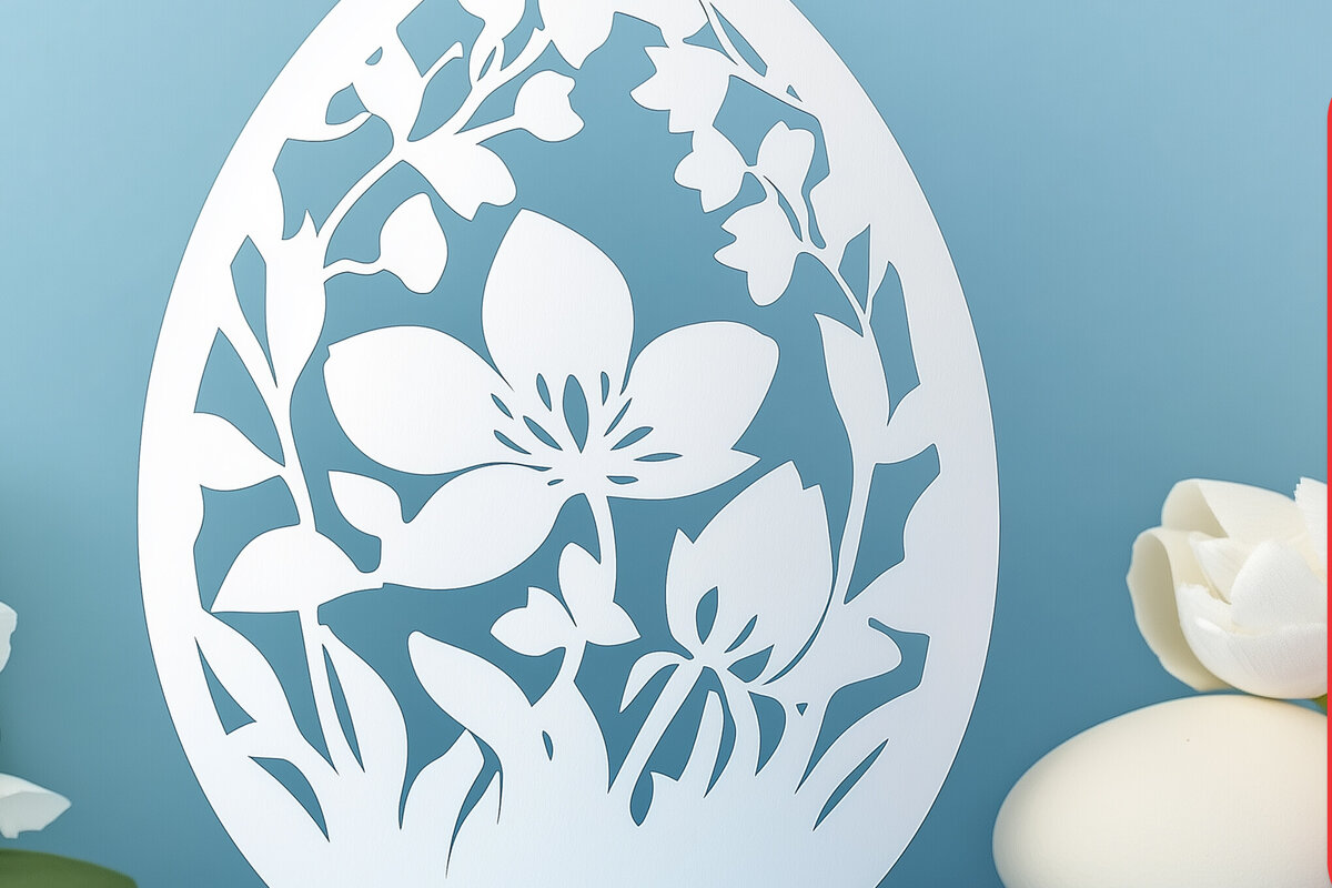 Intra απο ξύλο plywood 3mm-4mm πάχος – Κόψιμο από χαρτί Πασχαλινό αυγό Δίασταση  20x20 cm INTRAFABR-114654619