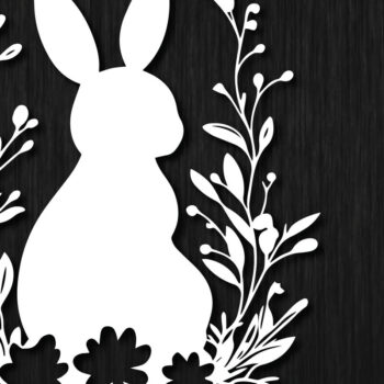 Intra απο ξύλο plywood 3mm-4mm πάχος – Paper Cut Easter Element Δίασταση 20x20 cm INTRAFABR-116283212 - Image 1