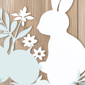 Intra απο ξύλο plywood 3mm-4mm πάχος – Paper Cut Easter Element Δίασταση  20x20 cm INTRAFABR-116332578