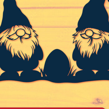 Intra απο ξύλο plywood 3mm-4mm πάχος – Πακέτο Paper Cut Easter Gnome Δίασταση  20x20 cm INTRAFABR-117931069 - Image 3