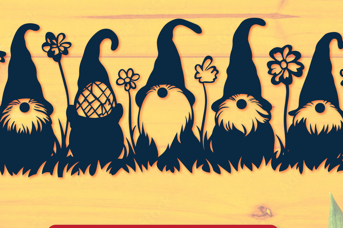 Intra απο ξύλο plywood 3mm-4mm πάχος – Αρχείο κοπής Paper Cut Easter Gnome Cut Δίασταση  20x20 cm INTRAFABR-117925910