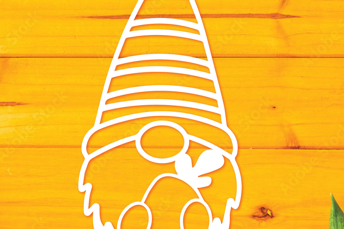 Intra απο ξύλο plywood 3mm-4mm πάχος – Αρχείο κοπής Paper Cut Easter Gnome Cut Δίασταση  20x20 cm INTRAFABR-117930735