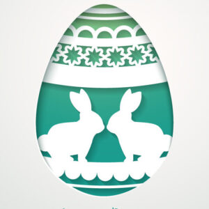 Intra απο ξύλο plywood 3mm-4mm πάχος – Πασχαλινή ευχετήρια κάρτα κοπής χαρτιού Δίασταση  20x20 cm INTRAFABR-54529847