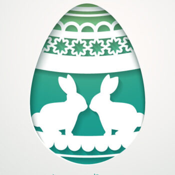 Intra απο ξύλο plywood 3mm-4mm πάχος – Πασχαλινή ευχετήρια κάρτα κοπής χαρτιού Δίασταση 20x20 cm INTRAFABR-54529847 - Image 1