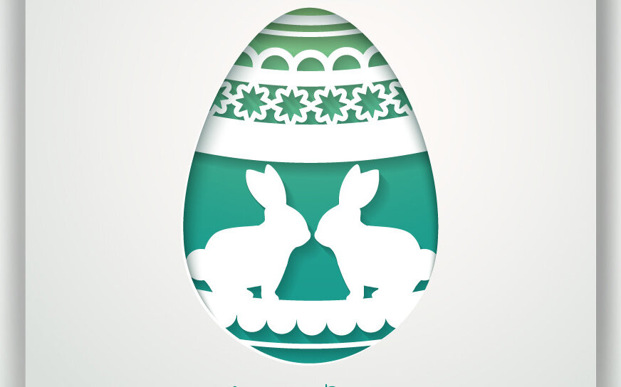 Intra απο ξύλο plywood 3mm-4mm πάχος – Πασχαλινή ευχετήρια κάρτα κοπής χαρτιού Δίασταση  20x20 cm INTRAFABR-54529847