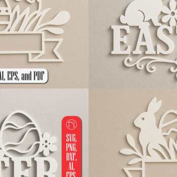 Intra απο ξύλο plywood 3mm-4mm πάχος – Πασχαλινό Μονόγραμμα Paper Cut Δίασταση  20x20 cm INTRAFABR-120041601 - Image 1