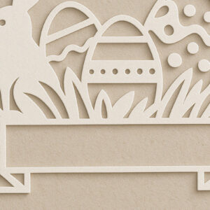 Intra απο ξύλο plywood 3mm-4mm πάχος – Paper Cut Πασχαλινό μονόγραμμα. Δίασταση  20x20 cm INTRAFABR-120040553