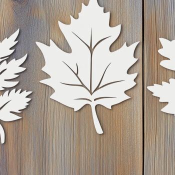 Intra απο ξύλο plywood 3mm-4mm πάχος – Paper Cut Fall Leaves Δίασταση  20x20 cm INTRAFABR-107944972 - Image 1