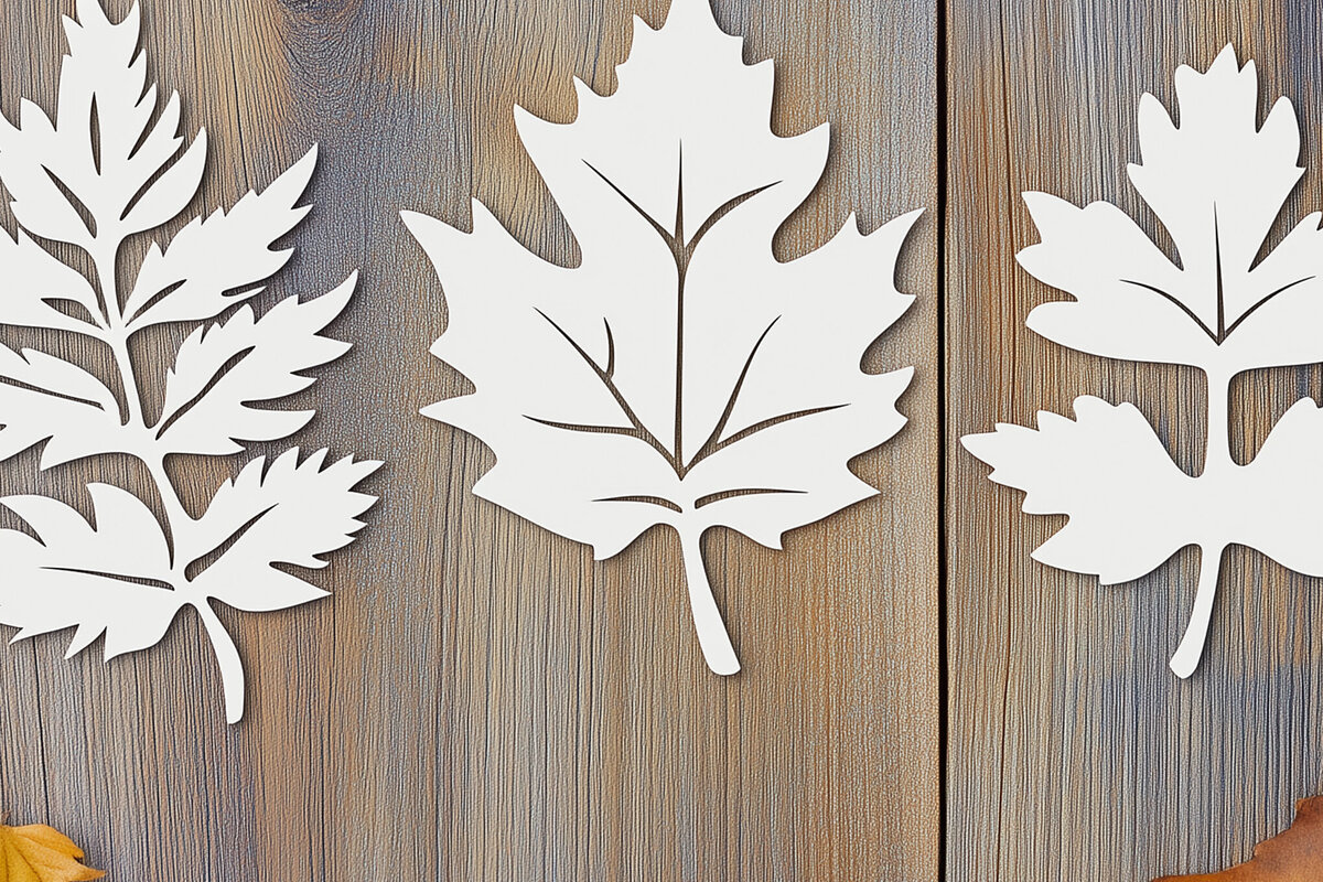 Intra απο ξύλο plywood 3mm-4mm πάχος – Paper Cut Fall Leaves Δίασταση  20x20 cm INTRAFABR-107944972