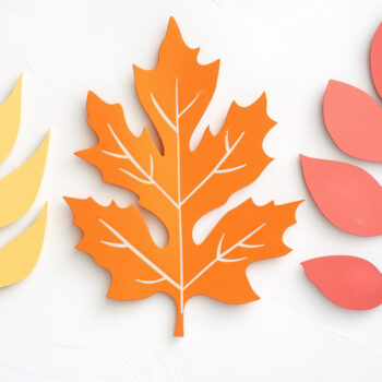 Intra απο ξύλο plywood 3mm-4mm πάχος – Paper Cut Fall Leaves Δίασταση  20x20 cm INTRAFABR-107941379 - Image 1