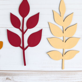 Intra απο ξύλο plywood 3mm-4mm πάχος – Paper Cut Fall Leaves Δίασταση  20x20 cm INTRAFABR-107943059 - Image 1