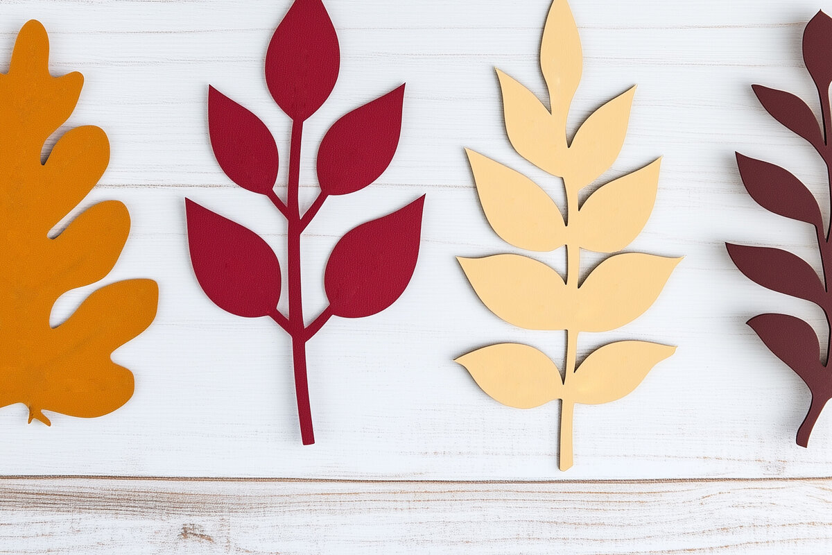 Intra απο ξύλο plywood 3mm-4mm πάχος – Paper Cut Fall Leaves Δίασταση  20x20 cm INTRAFABR-107943059