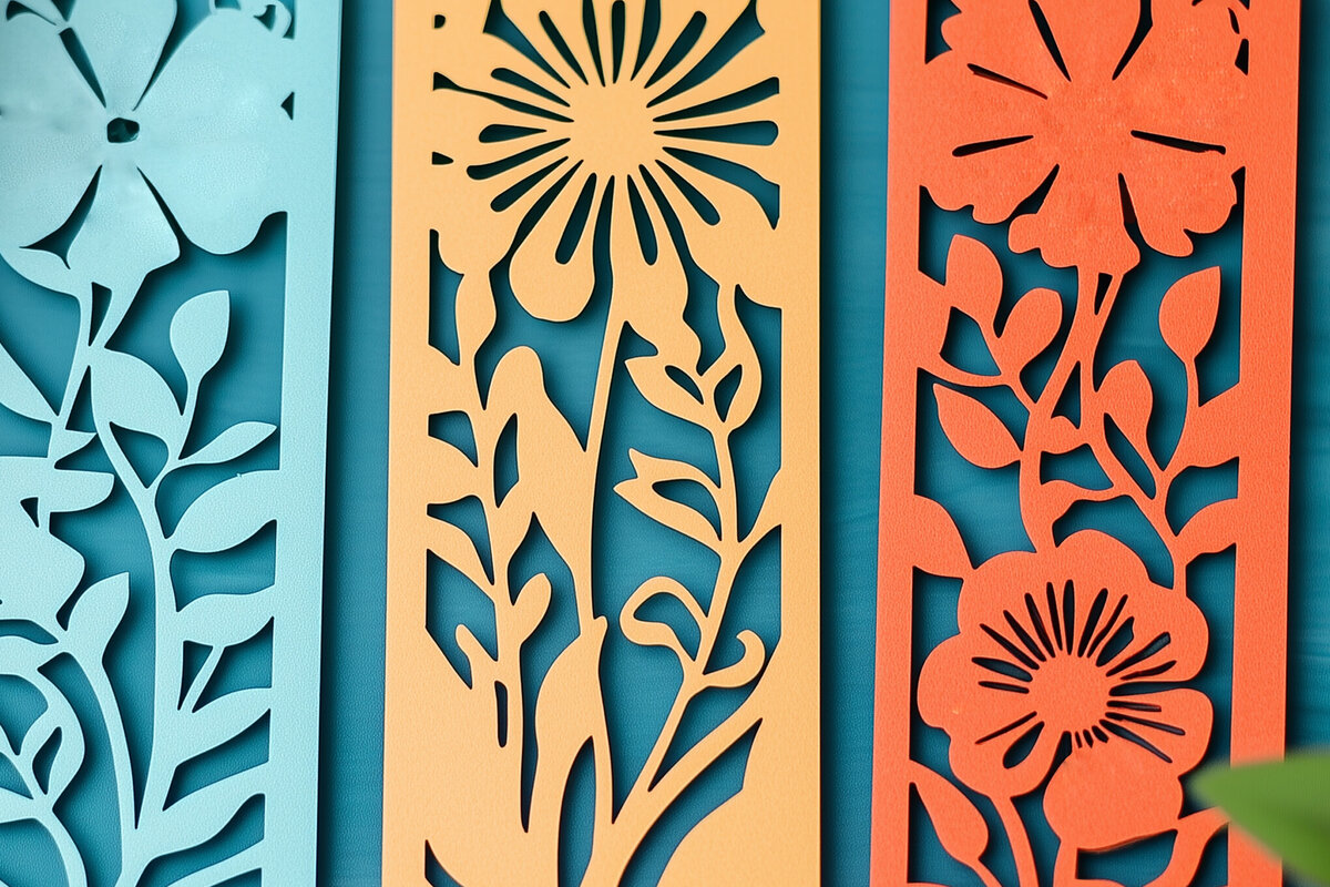 Intra απο ξύλο plywood 3mm-4mm πάχος – Paper Cut Floral σελιδοδείκτες Δίασταση  20x20 cm INTRAFABR-118071238