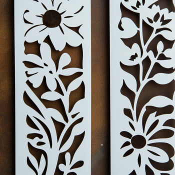 Intra απο ξύλο plywood 3mm-4mm πάχος – Paper Cut Floral σελιδοδείκτες Δίασταση  20x20 cm INTRAFABR-118078370 - Image 1