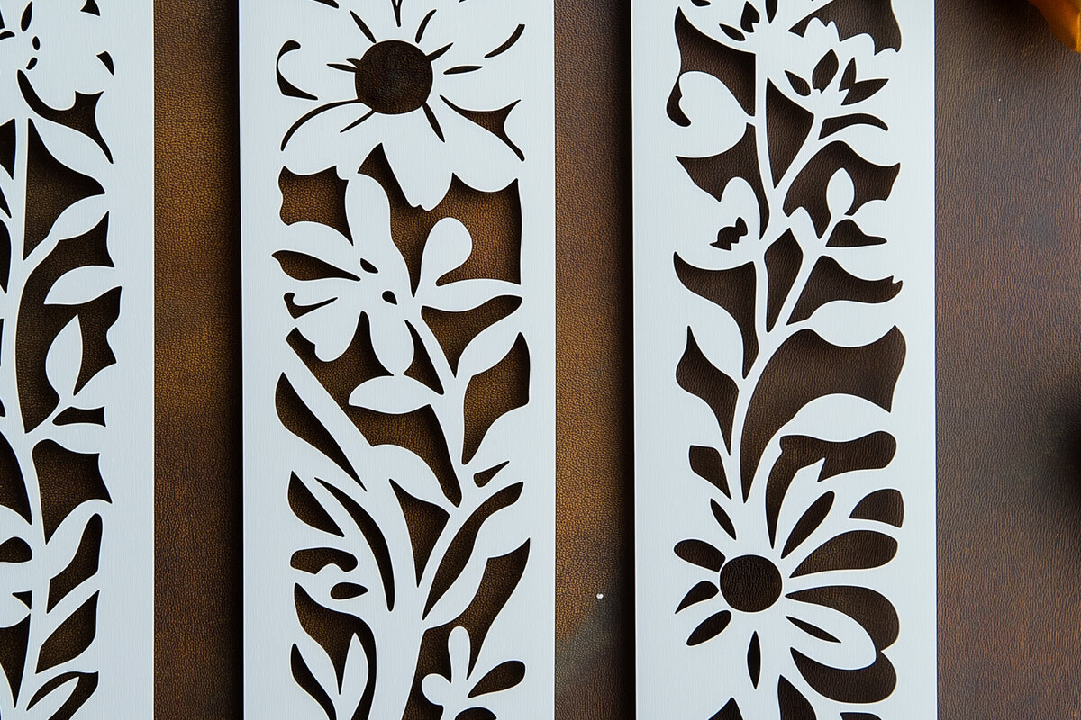 Intra απο ξύλο plywood 3mm-4mm πάχος – Paper Cut Floral σελιδοδείκτες Δίασταση  20x20 cm INTRAFABR-118078370