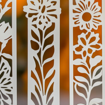 Intra απο ξύλο plywood 3mm-4mm πάχος – Paper Cut Floral σελιδοδείκτες Δίασταση 20x20 cm INTRAFABR-118083865 - Image 1