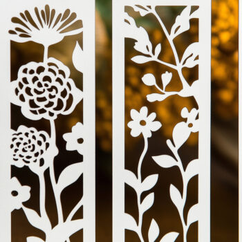 Intra απο ξύλο plywood 3mm-4mm πάχος – Paper Cut Floral σελιδοδείκτες Δίασταση  20x20 cm INTRAFABR-118084135 - Image 1