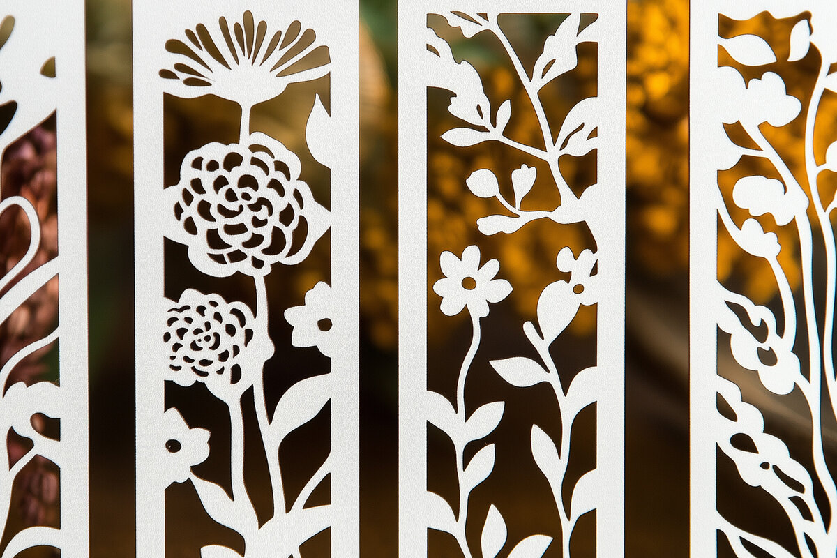 Intra απο ξύλο plywood 3mm-4mm πάχος – Paper Cut Floral σελιδοδείκτες Δίασταση  20x20 cm INTRAFABR-118084135
