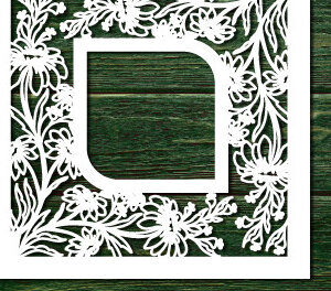 Intra απο ξύλο plywood 3mm-4mm πάχος – Πλαίσιο περιγράμματος με φλοράλ κομμένο χαρτί 1512 Δίασταση 20x20 cm INTRAFABR-117686882