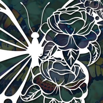 Intra απο ξύλο plywood 3mm-4mm πάχος – Πακέτο Floral Butterfly Cut Paper Cut Δίασταση  20x20 cm INTRAFABR-77321975 - Image 4