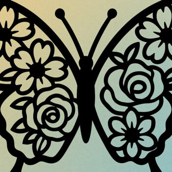Intra απο ξύλο plywood 3mm-4mm πάχος – Πακέτο Floral Butterfly Cut Paper Cut Δίασταση 20x20 cm INTRAFABR-119934589 - Image 5