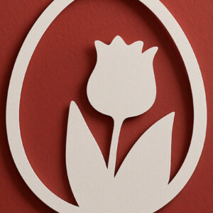 Intra απο ξύλο plywood 3mm-4mm πάχος – Κόψιμο από χαρτί Floral Egg Δίασταση  20x20 cm INTRAFABR-120035560