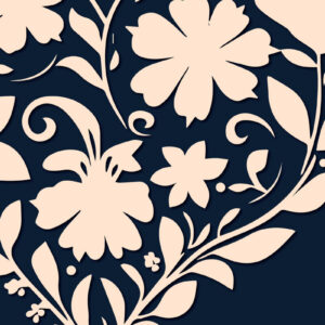 Intra απο ξύλο plywood 3mm-4mm πάχος – Χαρτί κομμένο Floral Flower Heart Δίασταση  20x20 cm INTRAFABR-86334885