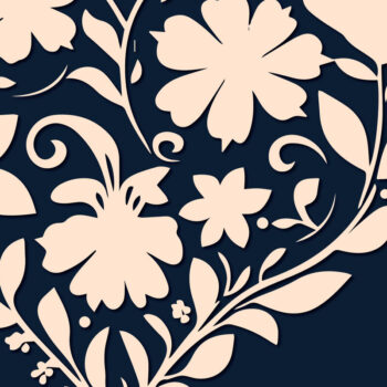 Intra απο ξύλο plywood 3mm-4mm πάχος – Χαρτί κομμένο Floral Flower Heart Δίασταση 20x20 cm INTRAFABR-86334885 - Image 1