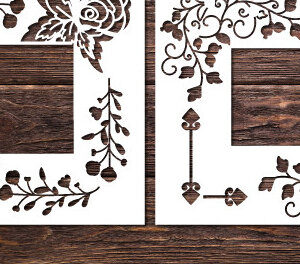 Intra απο ξύλο plywood 3mm-4mm πάχος – Paper Cut Floral Frame Bundle 1502 Δίασταση  45x45 cm INTRAFABR-117434694