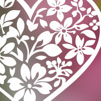 Intra απο ξύλο plywood 3mm-4mm πάχος – Πακέτο Floral Heart Cut Paper Δίασταση 20x20 cm INTRAFABR-115974459 - Image 3