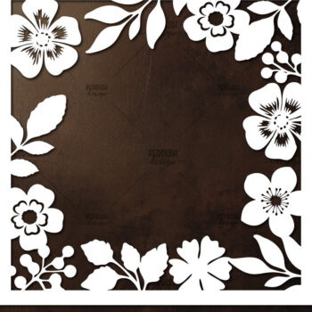 Intra απο ξύλο plywood 3mm-4mm πάχος – Κοπή χαρτιού Floral Κορνίζα φωτογραφιών Δίασταση 20x20 cm INTRAFABR-115492771 - Image 1