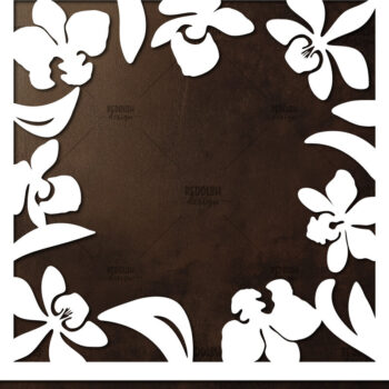 Intra απο ξύλο plywood 3mm-4mm πάχος – Κοπή χαρτιού Floral Κορνίζα φωτογραφιών Δίασταση  20x20 cm INTRAFABR-115492815 - Image 1