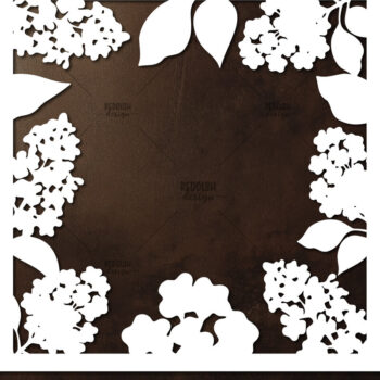 Intra απο ξύλο plywood 3mm-4mm πάχος – Κοπή χαρτιού Floral Κορνίζα φωτογραφιών Δίασταση 20x20 cm INTRAFABR-115492827 - Image 1