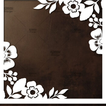Intra απο ξύλο plywood 3mm-4mm πάχος – Κοπή χαρτιού Floral Κορνίζα φωτογραφιών Δίασταση  20x20 cm INTRAFABR-115492847 - Image 1