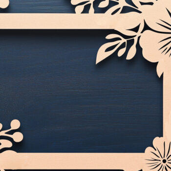 Intra απο ξύλο plywood 3mm-4mm πάχος – Κόψιμο χαρτιού Floral Κορνίζα φωτογραφιών Cut Fil Δίασταση  20x20 cm INTRAFABR-117465308 - Image 1