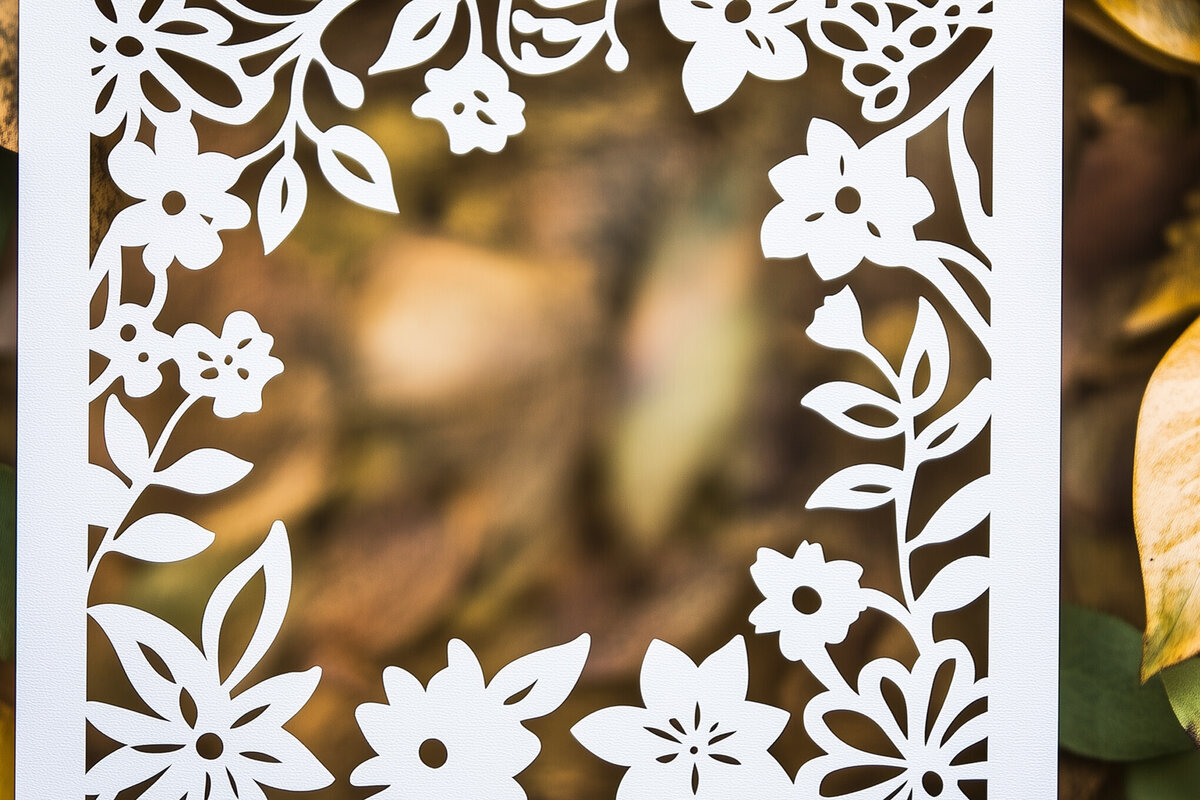 Intra απο ξύλο plywood 3mm-4mm πάχος – Χαρτί φλοράλ κορνίζα φωτογραφιών Cut Fil Δίασταση  20x20 cm INTRAFABR-114074965