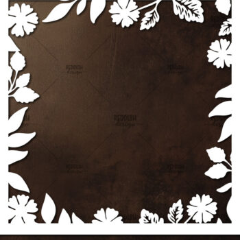 Intra απο ξύλο plywood 3mm-4mm πάχος – Κοπή χαρτιού Floral Κορνίζα φωτογραφιών Δίασταση  20x20 cm INTRAFABR-115492738 - Image 1