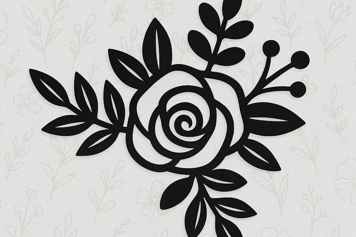 Intra απο ξύλο plywood 3mm-4mm πάχος – Κοπή χαρτιού Floral Δίασταση  20x20 cm INTRAFABR-121527688