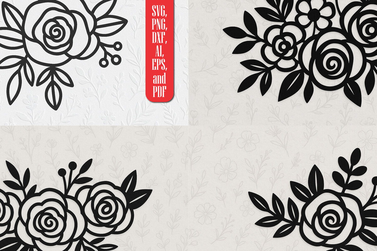 Intra απο ξύλο plywood 3mm-4mm πάχος – Paper Cut Floral Bundle Δίασταση  20x20 cm INTRAFABR-121528401